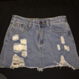 Denim skort